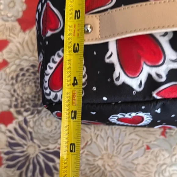 Brighton Love Black and Red Heart Cosmetic Case - Picture 9 of 10